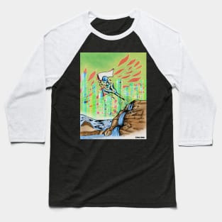 those flags of freedom ecopop robot art in future lanscape Baseball T-Shirt